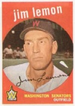 1959 Topps Baseball Cards      215A    Jim Lemon GB